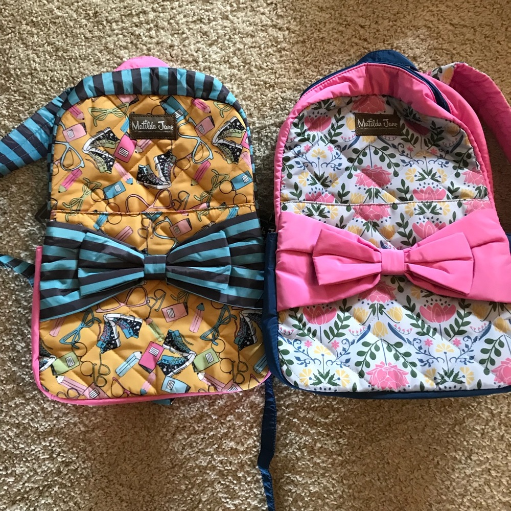 Matilda Jane Backpack (left)New! Never been used.